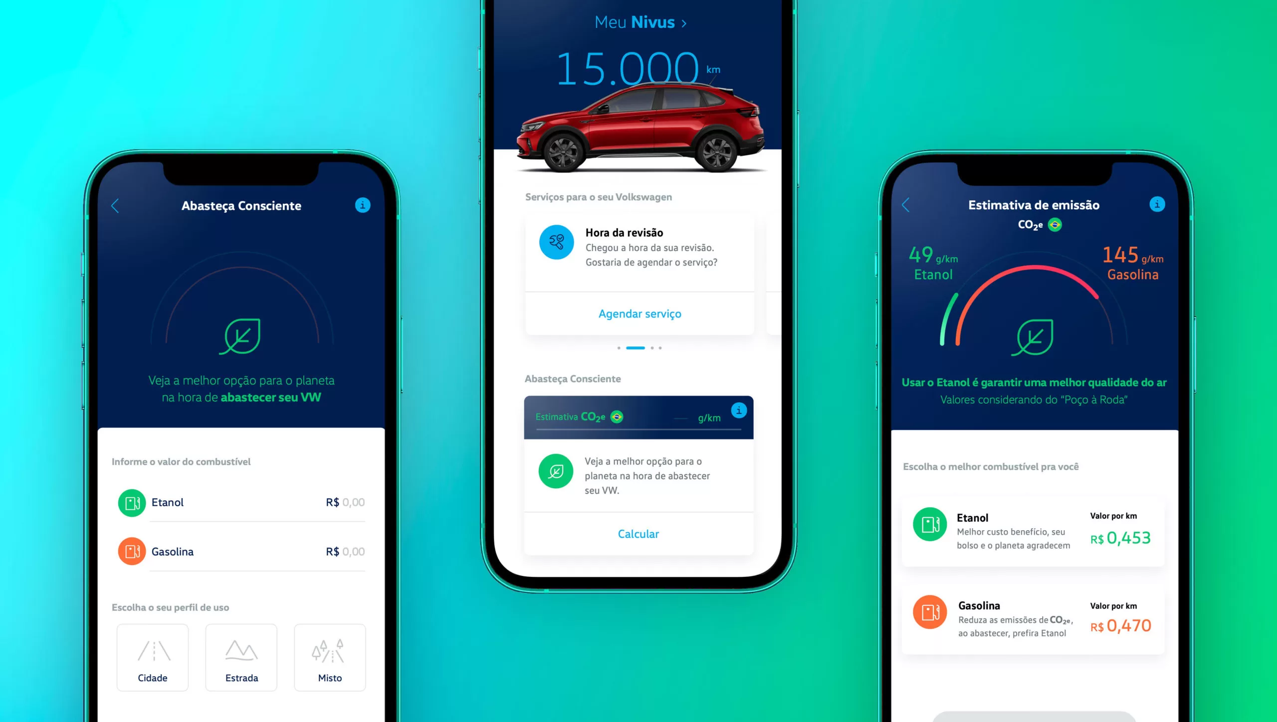 VW lança calculadora de combustível e emissão de CO2